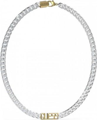 Guess JUMN03204JWYGSTT-U Mens Necklace - Silver Stainless Steel - One Size