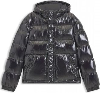 HUGO BOSS Baro Jacket - Heren - Winterjassen - Zwart - XL - Leer - Jassen