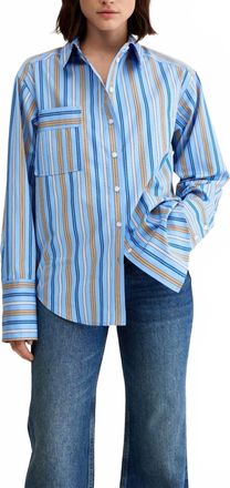 Smythe Classic Relaxed Shirt In Blue Multi