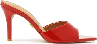 Kazar Rode gelakte hakslippers. Dit product valt klein uit. - Dames - Muiltjes - Rood - 35 EU - Leer - Schoenen