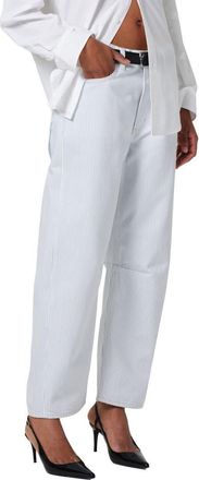 Citizens Of Humanity Miro Stripe Barrel Jeans in Marine Stripe at Nordstrom, Size 29