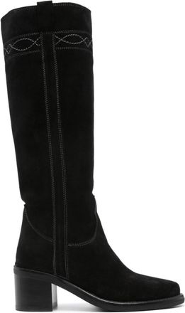 Ash Black Almond Toe Boots