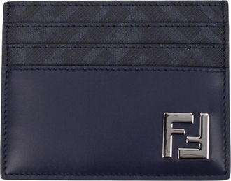 Fendi Uomos Portadocumenti in pelle Blu/Blu notte