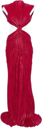 Cult Gaia Pleated Cut-out Maxi Dress