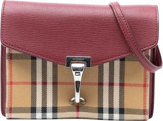 Burberry Pre-owned Cross Body Bags, female, Red, Size: ONE SIZE Pre-owned Patterned Shoulder Bag