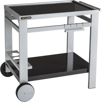COOK IN GARDEN Carrito para plancha en acero gris y negro