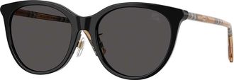 Burberry BE4464D Asian Fit 416187 Womens Sunglasses Black Size 56