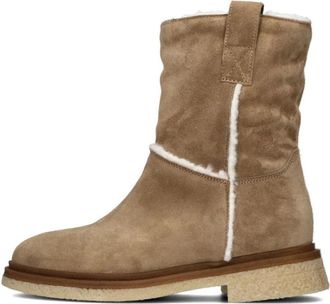 Notre-V Enkellaarsjes - Dames - Enkellaarsjes - Beige - 38 EU - Leer - Schoenen