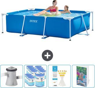 Intex Piscina Con Estructura Rectangular - 220x150x60 Cm - 7-piezas Scb123