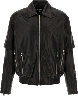 Balmain Giacca con design a strati - Nero