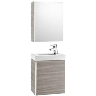Roca Roca-8414329939330 Roca - Pack Con Armario Espejo (mueble Base Lavabo Y Armario Espejo) - Serie Mini, Color Arena Texturizado