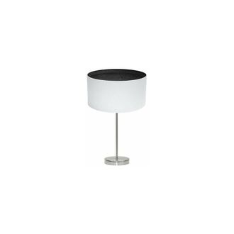 Fabrilamp Fabrilamp - Sobremesa Tatiana 1xe27 Niquel/blanco-mad.negra 63x30x30 Cm