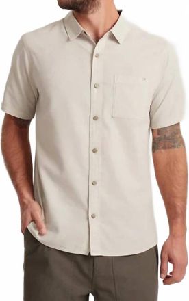 Roark Made To Fade Short Sleeve Shirt In Washed Bone