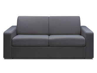 VENTE-UNIQUE.COM Sof&aacute; cama poli&eacute;ster 3 plazas gris antracita 223x223cm
