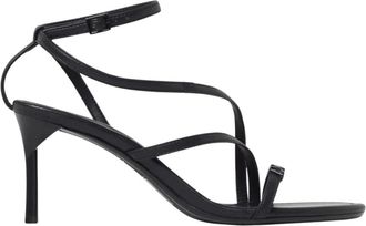 A|X Armani Exchange Zwarte Stiletto Sandalen Elegant Ontwerp - Dames - Sandalen met hakken - Zwart - 40 EU - Leer - Schoenen