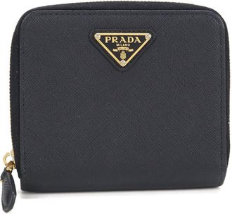Prada Black Leather Wallet (Bi-Fold) (Pre-Owned)