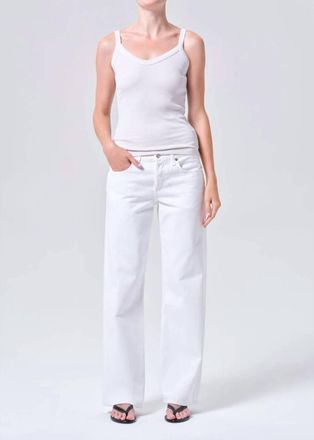 A Gold E Low Rise Loose Jeans In Marshmallow