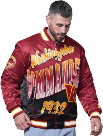 Starter Mens Starter Burgundy Washington Commanders Pass Rush Varsity Full-Snap Jacket at Nordstrom, Size Xx-Large