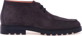 Santoni Desert Boot - Heren - Veterlaarzen - Bruin - 44 1/2 EU - Leer - Schoenen