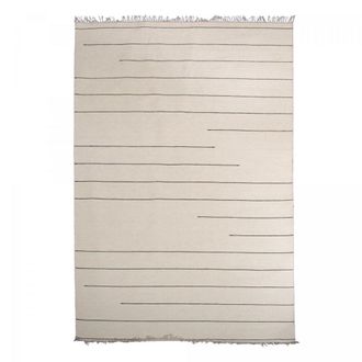 Un amour de tapis Alfombra de sal&oacute;n kilim de lana tejida a mano, beige 160x230