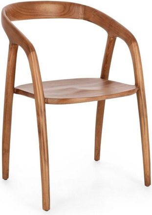 BIZZOTTO Sedia Dotty con legno teak, per arredo interno con braccioli, 54,5 x 56 x h 76,5 cm -Naturale / Confezione da 1 pezzo