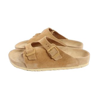 Birkenstock Sliders, male, Beige, Size: 8 US Zurich Narrow Fit