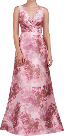 Kay Unger Opal Rose Gown In Vivid Berry