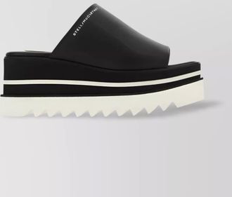 Stella McCartney platform sole slip-on sandals with logo print