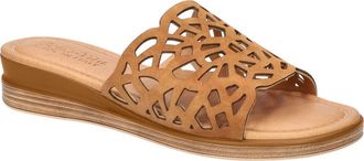 Bella Vita Cas-Italy Wedge Slide Sandal in Whiskey Italian Leather at Nordstrom, Size 5.5