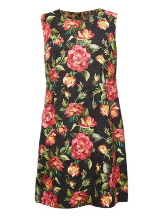 Dolce & Gabbana floral mini dress - Black