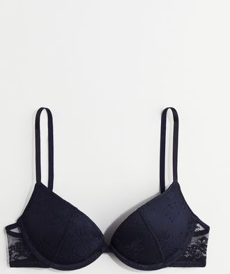 H&M Super-Pushup-BH aus Spitze - Blue