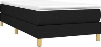 vidaXL Box Spring Bed Frame Black Single Fabric (UK/IE/FI/NO only) vidaXL