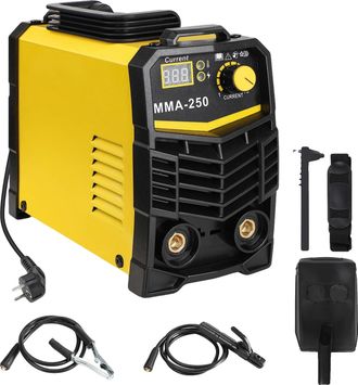 OEM M&aacute;quina De Soldar, Dise&ntilde;o Port&aacute;til, Ajustes De Corriente Regulables, Color Amarillo Mma-250