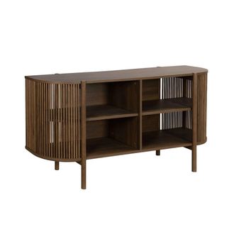 Oviala Aparador bohemio de 160 cm con acabado de madera oscura