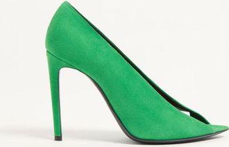 Valentino Garavani D&eacute;collet&eacute; Open Toe R&eacute;v&eacute;l&eacute; In Camoscio 105Mm Donna MENTA 35.5