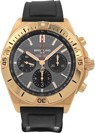 Breitling Pre-owned Breitling Chronomat Chronograph Automatic Chronometer Grey Dial Mens Watch RB0134