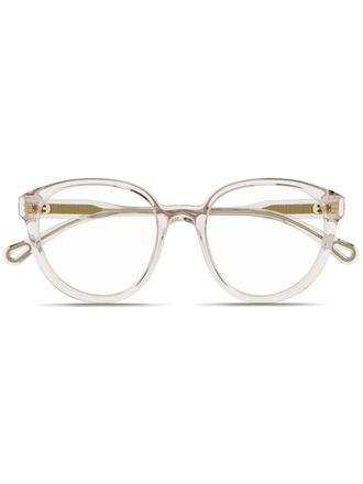 Chlo&eacute; oval frame glasses - women - Acetate - 51 - Pink
