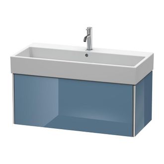 Duravit Duravit Xsquare Vanity Unidad De Pared 98.4x 46.0 Cm, 1 Extra&iacute;ble, Para Lavabo Vero Air 235010, Color (frente/cuerpo): Laca De Alto Brillo Stone Blue 