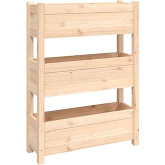 vidaXL Vidaxl - Jardinera De Madera Maciza De Pino 77x25x104,5 Cm