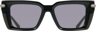 Ferragamo Rechthoekige Zonnebril - Dames - Zonnebrillen - Zwart - ONE Size - Accessoires