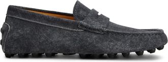 Tod's Blue Suede Loafers