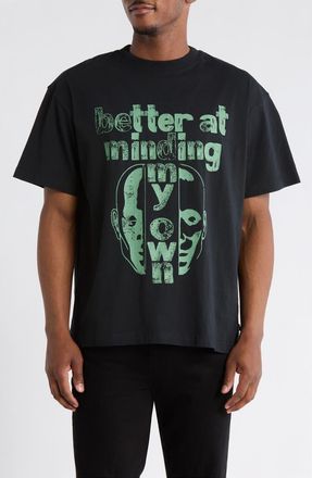Honor The Gift Better at Minding My Own Cotton T-Shirt in Black at Nordstrom, Size Xx-Large