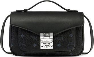 MCM Tracy Crossbody in Visetos in Black at Nordstrom