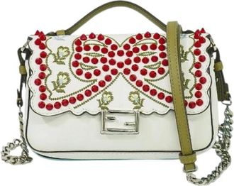 Fendi Pre-owned Mini Bag - Dames - Vintage Mini Tas - Wit - ONE Size - Leer - Vintage