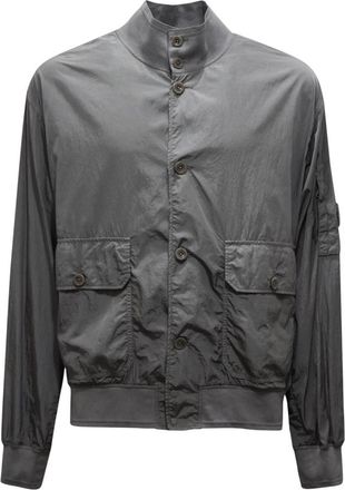 C.P. Company Chrome-R Full Button Jacket - Heren - Bomber jackets - Grijs - S - Jassen