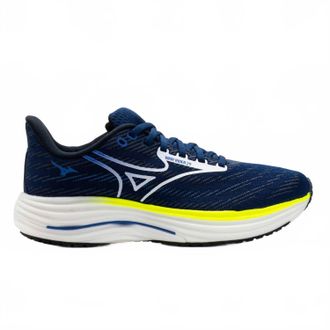 Mizuno Mens Wave Rider 29 Shoes In Estate Blue/white