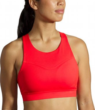 Brooks Drive 3 Pocket Sports Bra In Jamberry