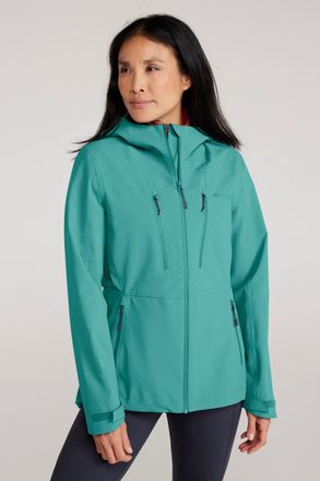 Mountain Warehouse Rainstorm Womens Waterproof Jacket with Pockets Everyday Rain Coat Teal