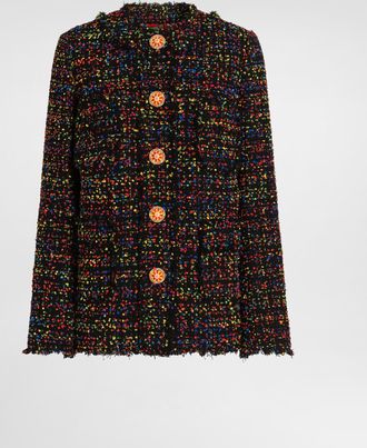 Dolce & Gabbana Tweed Jacket - Woman Coats And Jackets Multicolor 38