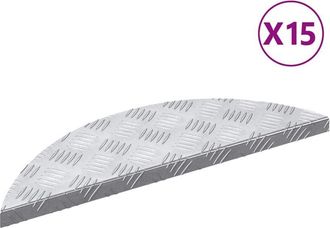 vidaXL Checker Plates 5 pcs Silver 60 x 18 cm Aluminium Vidaxl